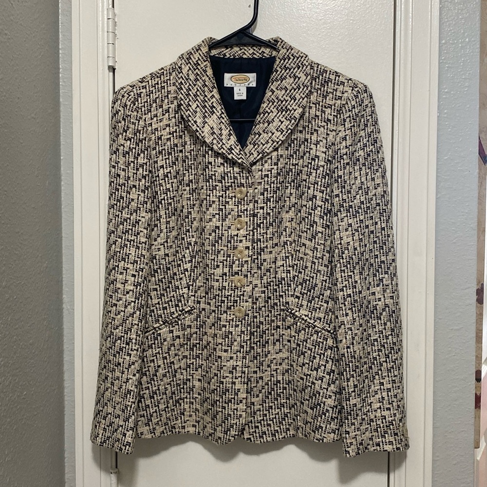 Talbots petite women’s tweed blazer size 6